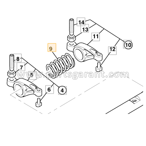 Пружина клапана JCB 4CX