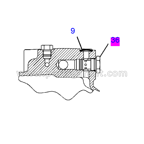 Сливной клапан конвертера Caterpillar 434E