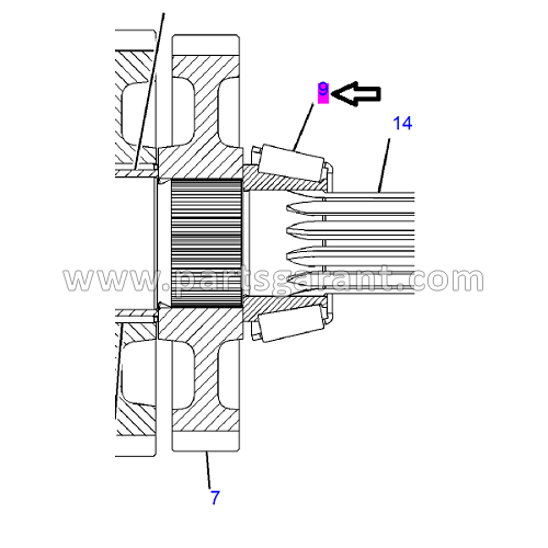 Конический подшипник Caterpillar 428 E