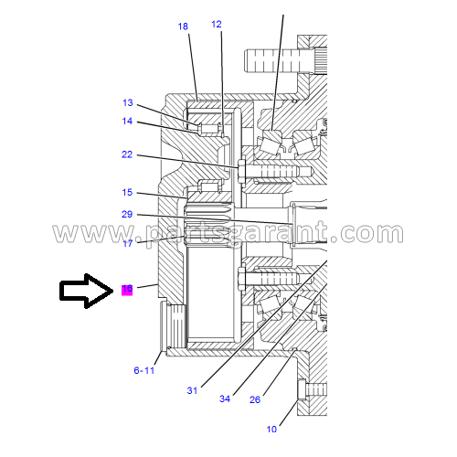 Планетарная ступица Caterpillar 432D