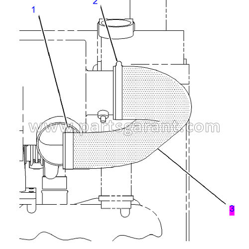 Патрубок фоздушного фильтра Caterpillar 432D