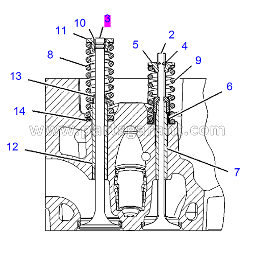 Выпускной клапан Caterpillar 325D