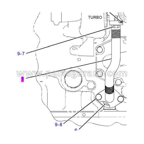 Трубка слива масла с турбокомпрессора Caterpillar 325D