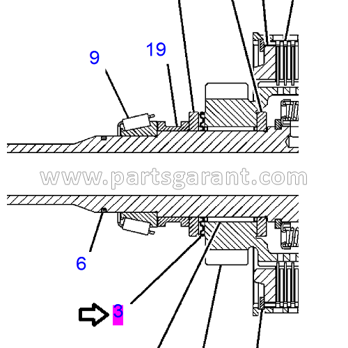 Конический подшипник Caterpillar 428 E