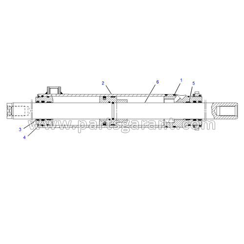 Цилиндр гидроусилителя в сборе Caterpillar 432D