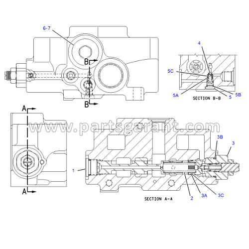 Клапан ГУР Caterpillar 432D