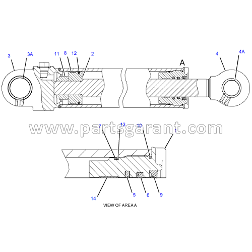 Цилиндр рукояти Caterpillar 428 E