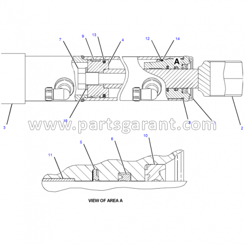 Цилиндр удлинения рукояти Caterpillar 428 E