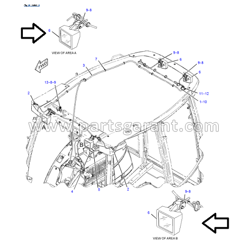 Фонарь передний Caterpillar 428 E