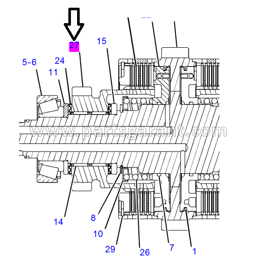 Шестерня (24 зуба) Caterpillar 434E