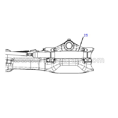 Цилиндр рулевого управления передняя ось Caterpillar 428 E