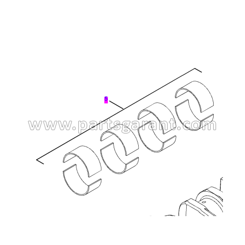 Вкладыши шатунные (стд,S/N G4D1-UP; CRS1-UP) Caterpillar 428 E