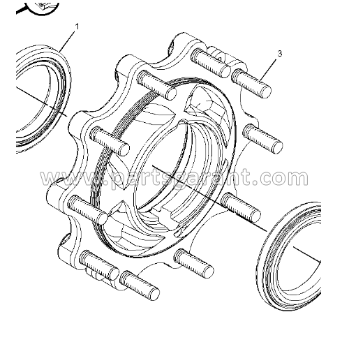 Ступица в сборе задняя Caterpillar 428 E