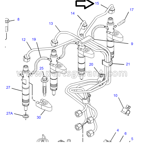 Трубка топливной форсунки Caterpillar 428 E