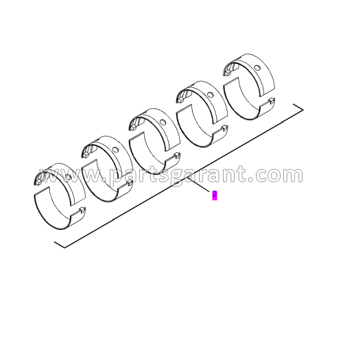 Вкладыши коренные (0,25) Caterpillar 428 E