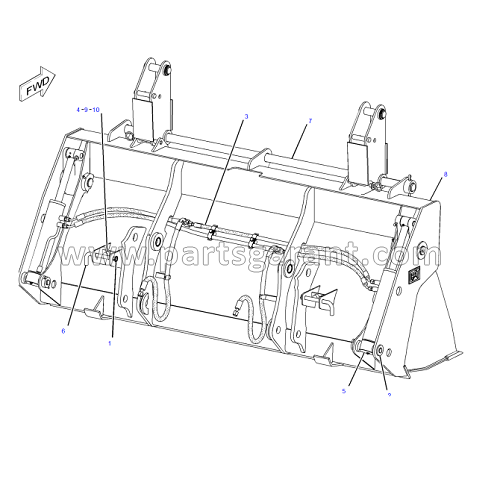 Передняя лопата (мультифункциональная) Caterpillar 428 E