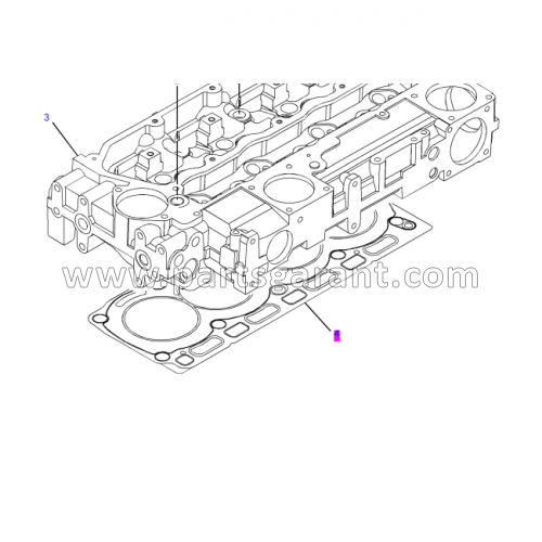 Прокладка головки блока Caterpillar 428 E