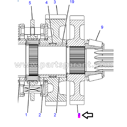 Шестерня (37 зубев) Caterpillar 428 E