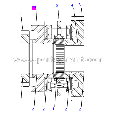 Шестерня (37 зубьев) Caterpillar 434E