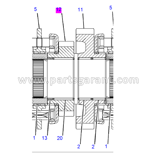 Шестерня (28 зубьев) Caterpillar 434E