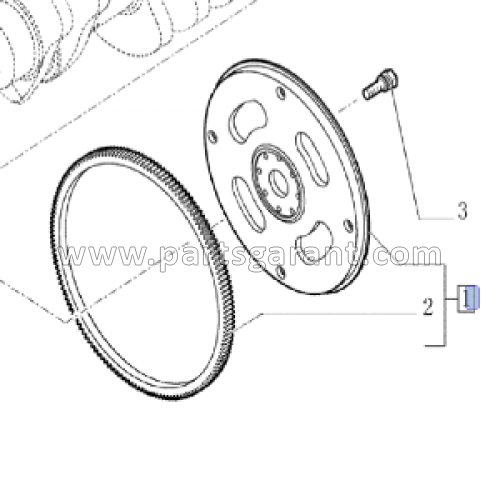 Маховик в сборе с венцом New Holland LB110B