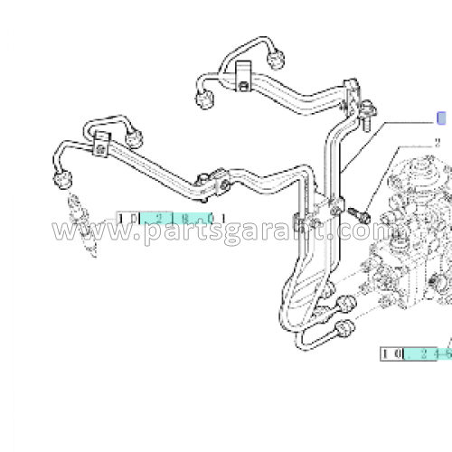 Комплект топливных трубок ТНВД к форсункам New Holland B90B