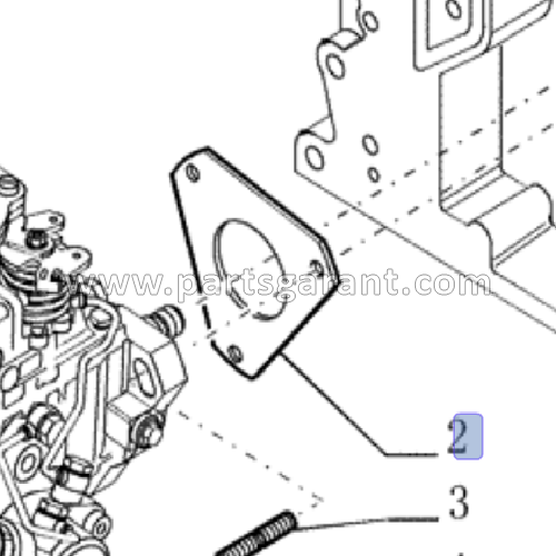 Прокладка ТНВД (с D4113) New Holland E215