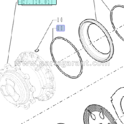 Уплотнительное кольцо Case 580ST