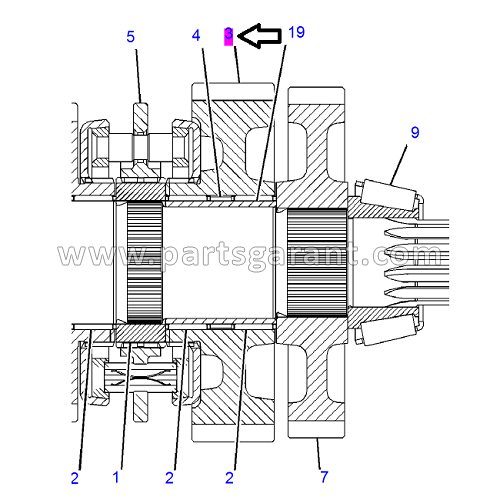 Шестерня (43 зуба) Caterpillar 428 E