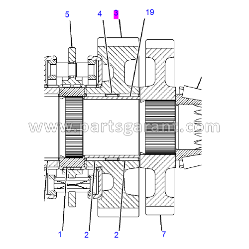 Шестерня (43 зуба) Caterpillar 434E