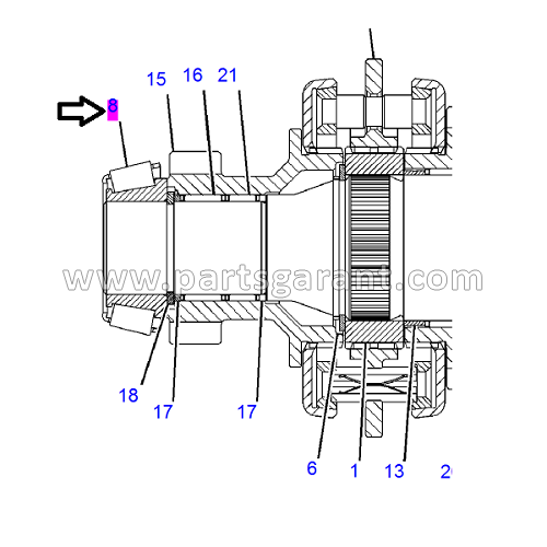 Конический подшипник Caterpillar 428 E