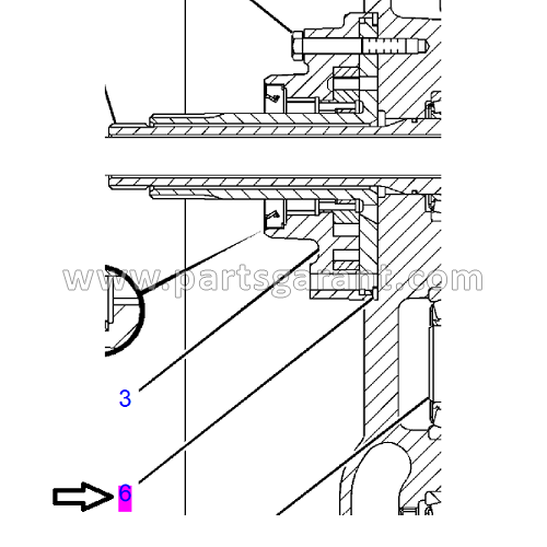 Кольцо насоса трансмиссии Caterpillar 428 E