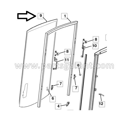 Стекло заднее JCB 4CX