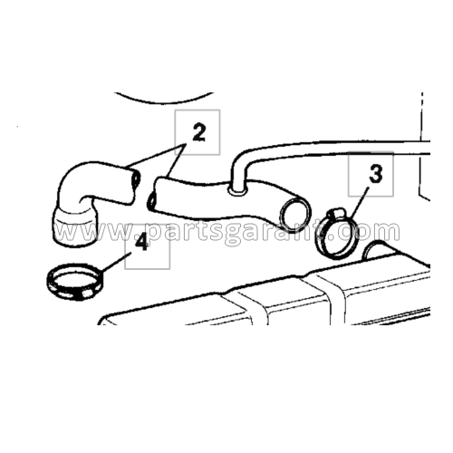 Патрубок радиатора JCB 3CX