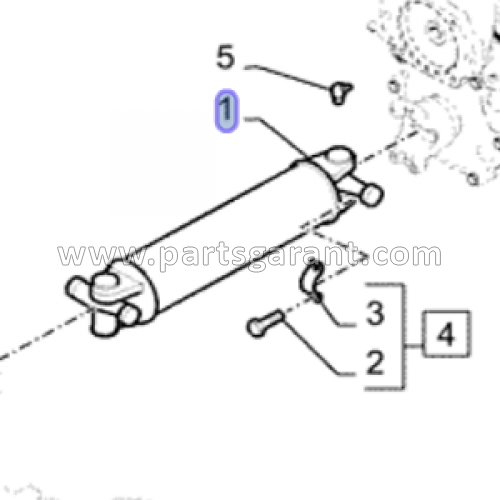 Кардан к заднему мосту 185 mm (590ST) Case 580ST