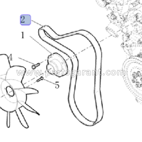 Ремень вентилятора 8 *1440 Case 580ST