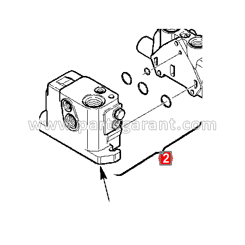 Впускной клапан передней лопаты Komatsu WB93R2