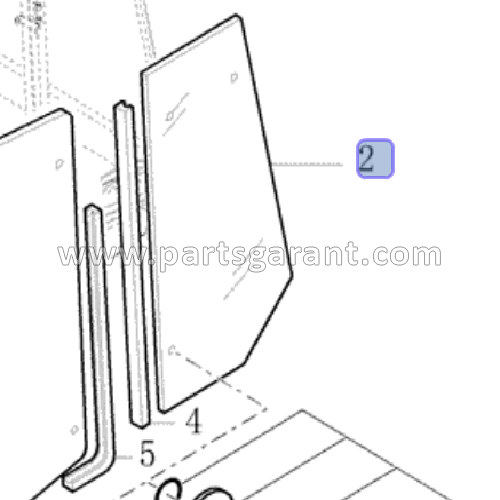 Стекло кабины Case 580ST