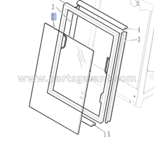 Стекло кабины Case 580ST