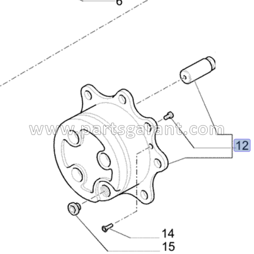 Крышка передней ступицы New Holland LB110B