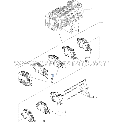 Секция гидравлического распределителя New Holland LB95B