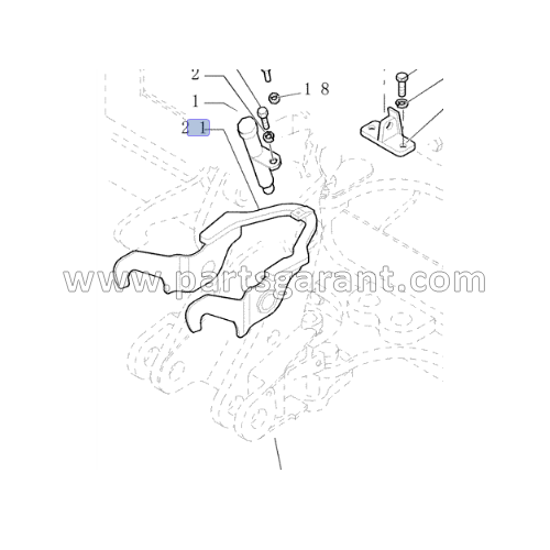 Вилка фиксатор обратной лопаты (мех) New Holland LB110B