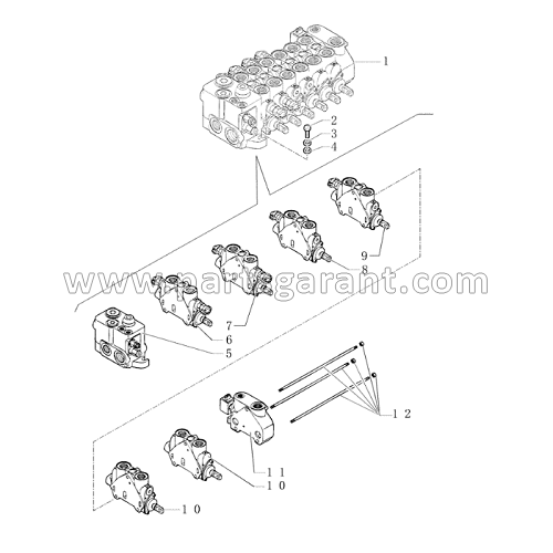 Гидравлический распределитель (до 031058525) New Holland LB95B