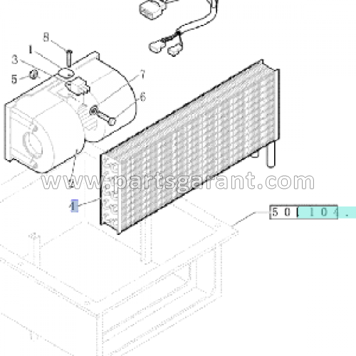 Радиатор печи Case 580ST