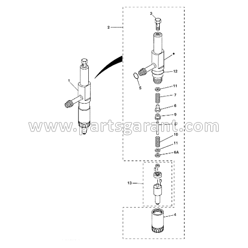 Форсунка в сборе Case CX210