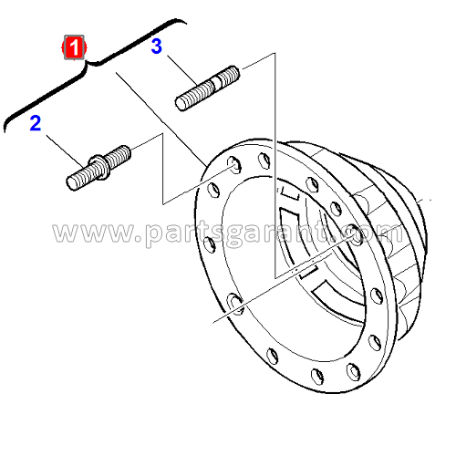 Ступица передняя в сборе Komatsu WB93R2