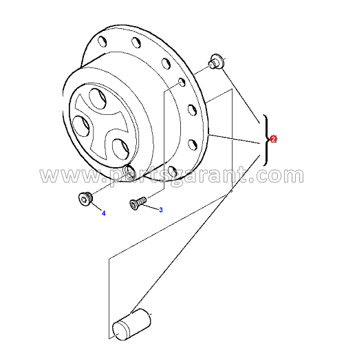 Крышка задней ступицы в сборе Komatsu WB93R2