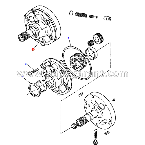 Маслянный насос трансмиссии Komatsu WB93R2