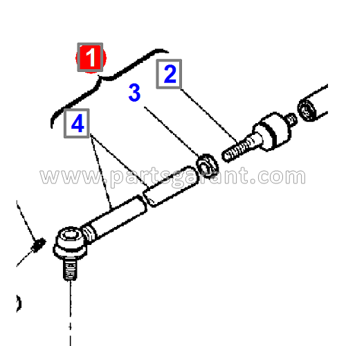 Рулевая тяга в сборе передняя Komatsu WB93R2