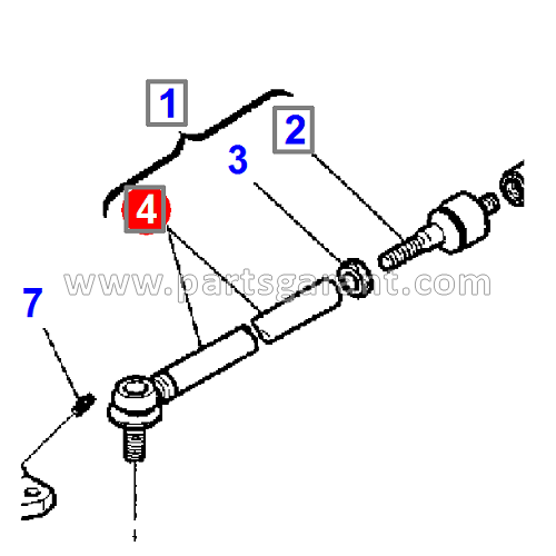 Наконечник рулевой тяги Komatsu WB93R2